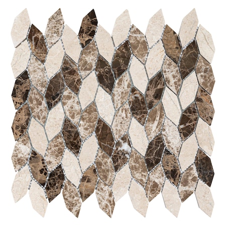 Andova Tiles ANDOVA TILES Channing Elongated Hex 1" x 2.5" Marble Honeycomb Mosaic Wall & Floor Tile ANDCHA134